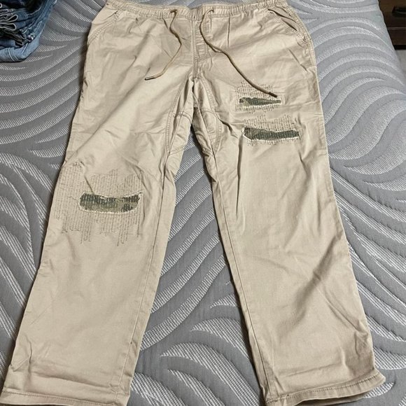 American Rag Pants American Rag Camouflage Beige Men Jogger Pants